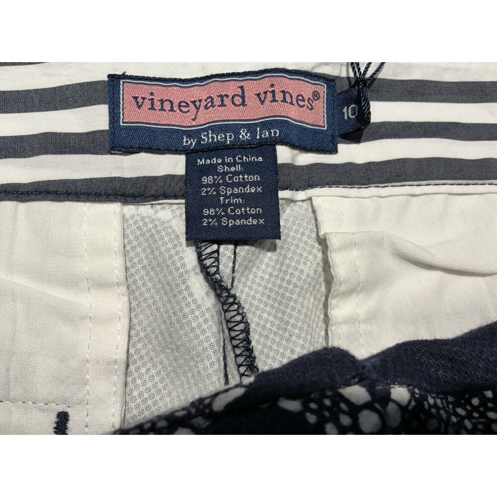 Vineyard Vines By Shep And Ian Cove Capri Size 10 Women’s Navy Starfish NWT - Picture 6 of 10